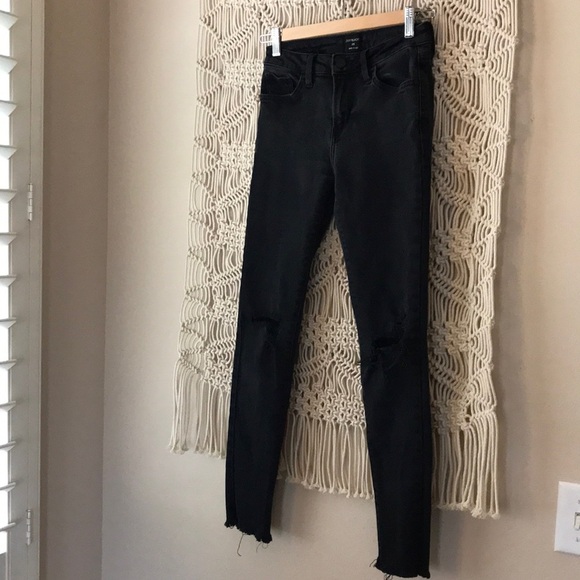 Just Black distressed sz 25 black skinny jeans - Picture 3 of 10